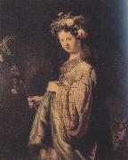 REMBRANDT Harmenszoon van Rijn flora (mk33) oil on canvas